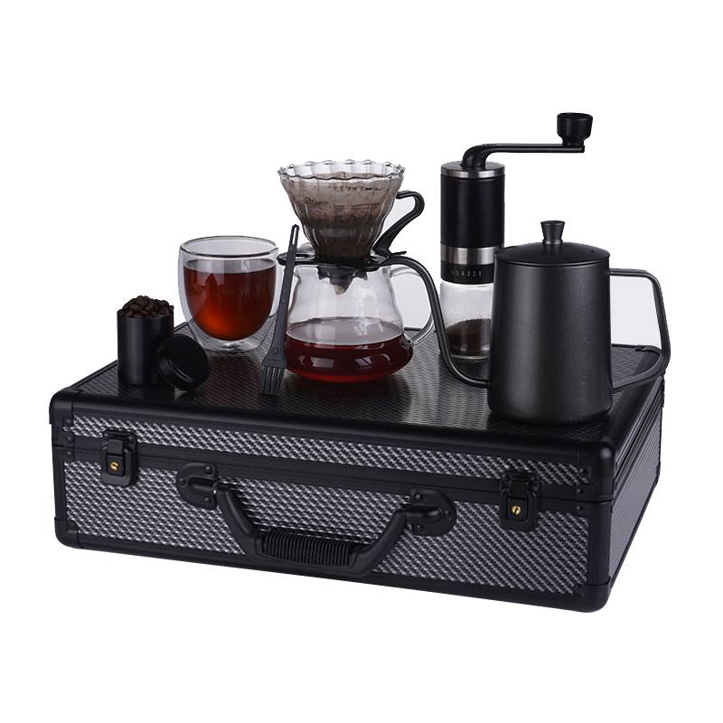 Wholesale V60 Coffee Kettle Grinder Gift Set Stainless Steel Pour Over Coffee Tools Travel Camping Portable Coffee Maker Set